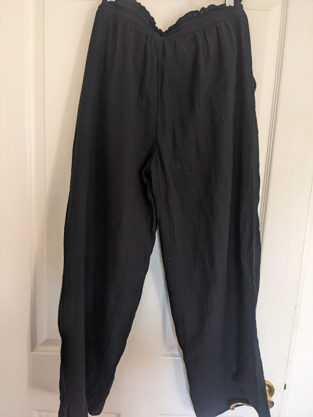 Old Navy Black Elastic Comfort Waist Drawstring Barrel Leg Pants - Picture 5 of 5